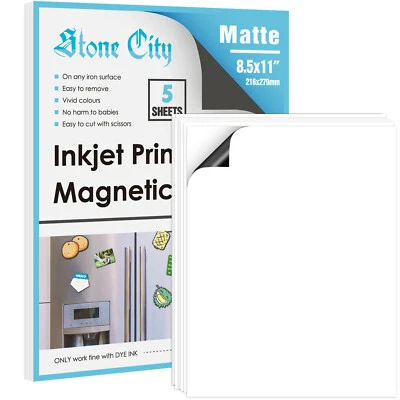 Printable Magnetic Photo Paper 8.5x11 for Inkjet + Laser + Cricut 12Mil 15 Sheet - Image 1 of 4