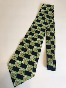 Nicole Miller 100% Silk Men's Neck Tie-Golf Theme-1997-EUC - Picture 1 of 5