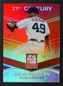 2015 Elite 21st Century Red #75 Julio Teheran /21 - NM-MT