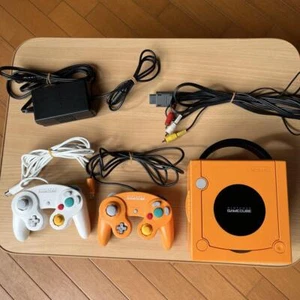 Nintendo GameCube DOL-001 Orange Console Tested Working with Two Controllers - Picture 1 of 18