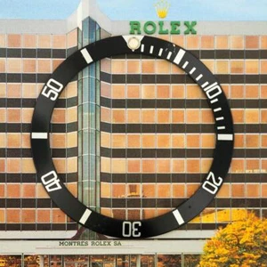 Original Men's Rolex Submariner 16800 16610 Black and Silver Bezel Insert #A56 - Picture 1 of 6