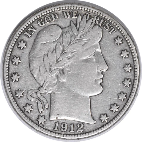 1912-D Barber Silver Half Dollar VF Uncertified #1150 Cover