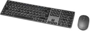 Amazon Basics Tastatur Und Maus, Kabellos, Aufladbar, Ultradünn, Leiser Anschlag - Photo 1/12