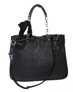 Lanvin Amalia schwarz gesteppt seidig weiches Lammleder Beuteltasche große Handtasche - Bild 1 von 12