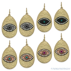 Pendientes Colgantes Dije Judaico Dije Nazar Turco Griego Mati Hamsa Cabalá Judaica - Imagen 1 de 5