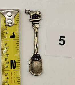 Cuchara de sal italiana de plata coleccionable, coliseo romano - lactancia de lobo - 2"- #5 - Imagen 1 de 4