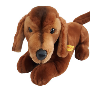 Steiff Cosy Waldi Plush Dachshund Dog 5460/35 Doxie Wienerdog Germany 15"