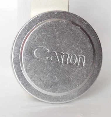 Canon silver 49mm push on metal lens cap. ***Read size info in description.*** - Image 1 of 2
