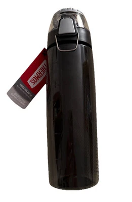 Botella de hidratación THERMOS NUEVA CON ETIQUETAS 24 onzas con medidor de admisión giratorio gris humo Foto 1 de 3