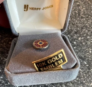 Vintage F.L.SMITHE 10 K Gold 25 Year Tie Tack - Picture 1 of 4