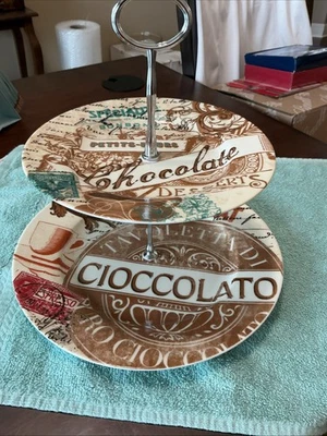 Bandeja de 2 niveles Chocolaterie by Rosanna  Foto 1 de 4