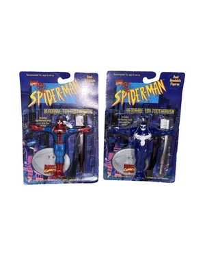 Cepillo de dientes Spider Man para niños pequeños años 90 NUEVO SIN CAJA Spider-Man de colección rojo azul Foto 1 de 4