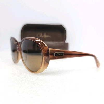 Gafas de sol Cole Haan C646 21 para mujer grandes ovaladas marrones 57-14-130 con estuche Foto 1 de 4