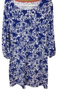 Boden abito tunica donna Lucie jersey taglia 10R manica 3/4 blu bianco - Foto 1 di 7
