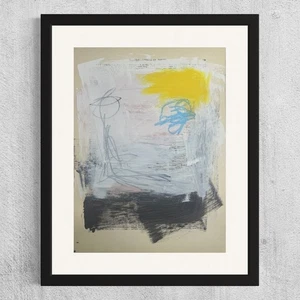 "Pintura de arte abstracto original de medios mixtos serie Wanderlust #17" - Imagen 1 de 6