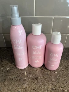 CHI X Barbie Collection 3 Piece Set Conditioner Thermal Spray Silk Infusion Read - Picture 1 of 3
