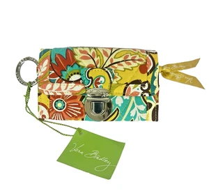 Vera Bradley Wallet Quick Swipe ID Provencal Yellow Floral Key Ring NWT - Picture 1 of 4