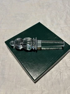 Massiver Glas Weinflasche Stopfen geriffelt gestapelte Kugeln 5,5" - Bild 1 von 5