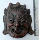 MAGNIFICENT Old Tibet Tibetan Wood Shaman Exorcism Mask Yama God of Death