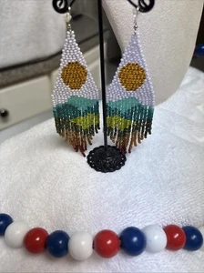 BRANDNEU 4" Perlen Scenic Look Ohrringe - Bild 1 von 7