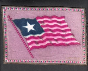 "Bandiera in feltro premium tabacco c1910s - LIBERIA - 8""x5" - Foto 1 di 2