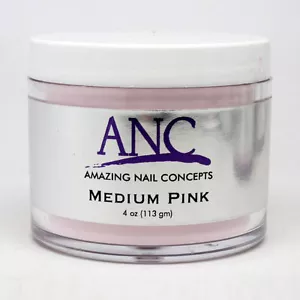Conceptos de uñas increíbles en polvo de inmersión ANC - rosa mediano 4 oz - Imagen 1 de 1