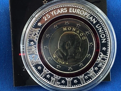 MONACO  2 EURO 2018  POLYMER WITH COA - Image 1 of 4