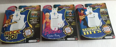 Mattel I CAN PLAY GUITAR software CARTRIDGE lot Of 3 NASHVILLE Barbie ROCK 101 - Image 1 of 4