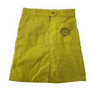 Burberrys Skirt A-Line Pockets Cotton Yellow Boutique Kids Girl’s Size 5/7 - Picture 1 of 4