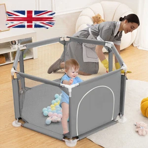 Large Baby Playpen Kids Toddlers Infant Activity Center Saftety Play Fence Yard - Picture 1 of 13