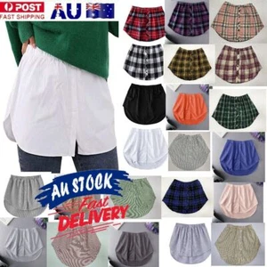 S-5XL Mini Skirt Shirt Extender Fashion Adjustable Layering Fake Top Lower Sweep - Picture 1 of 69