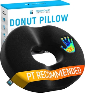 Donut Pillow Coccyx Seat Cushion for Tailbone Pain Relief, Hemorrhoid Pillow, Po - Picture 1 of 12