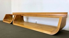 Consolle scrivania da parete in legno design '80 vintage modernariato
