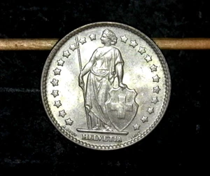 AU+/UNC 1 FRANC 1962 SWITZERLAND Super Clean Coin!!! 1261 - Picture 1 of 2