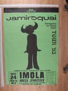 Poster Originale Concerto Jamiroquai " Tour 1993 " Imola 24/06/1993 100X70 Cm - Foto 1 di 1