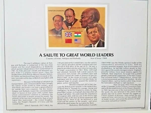 1984 Barbuda - A SALUTE TO GREAT WORLD LEADERS Calhoun's Collectors Society - Picture 1 of 1