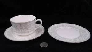 ROYAL WORCESTER ALLEGRO TEA TRIO CUP AND SAUCER WITH BREAD AND BUTTER PLATE  - Picture 1 of 3