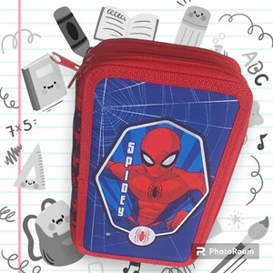astuccio scuola 3 zip spiderman - Foto 1 di 3
