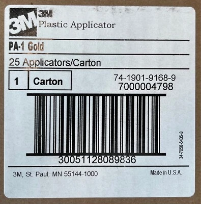 Aplicador de mano 3M™ PA1-G escobilla de goma dorada 25/CARTÓN 71602 Foto 1 de 2
