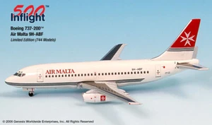 InFlight 500 Air Malta 9H-ABF 737-200N 1:500 Scale Die-Cast Model Airplane - Picture 1 of 1