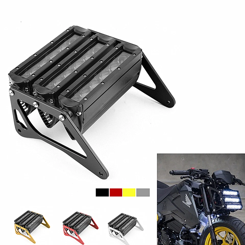 Barra de luz antiniebla LED y soporte para Honda MSX 125 / 125SF Grom 2013-2019 Foto 1 de 4