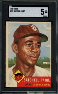 1953 Topps #220 Satchel Paige SGC 5 St Louis Browns HOF SP Baseball Card (1201)