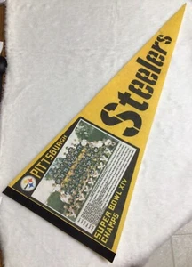 Pittsburgh Steelers Super Bowl XIV Champs Team Photo Pennant Full Size - Picture 1 of 8