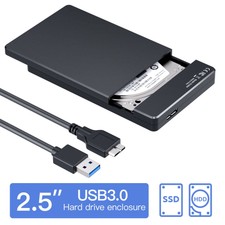Inateck Fe2004 USB 3.0 HDD SATA External Hard Drive Disk Enclosure Case for 7mm