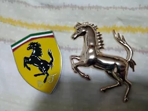 Logo Badge Ferrari Cavallino Rampante in metallo Formula 1 + scudetto - Imagen 1 de 1