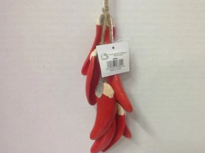 Pacific Rim Red Chili Peppers wind chime Christmas Ornament decoration NEW - Picture 1 of 8
