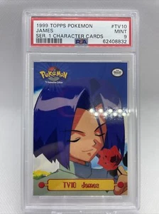 1999 James TV10 Pokemon Topps Series 1 T.V. Character PSA 9 MINT - Picture 1 of 2