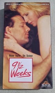 9 1/2 Weeks VHS Like New Mickey Rourke, Kim Basinger 1986 "Steamy" Don't Miss! - Picture 1 of 6