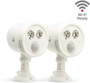 Outdoor Motion Triggered Secuirty LED Spot Light Wi-Fi App Connected 2-pack - Picture 1 of 6