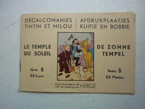 TINTIN / DECALCOMANIES CARNET B / LE TEMPLE DU SOLEIL / COMPLET BON ETAT - Imagen 1 de 6